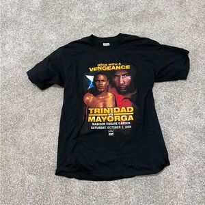 Vintage Y2K Trinidad vs Mayorga Graphic Tee Large Boxing Rare
